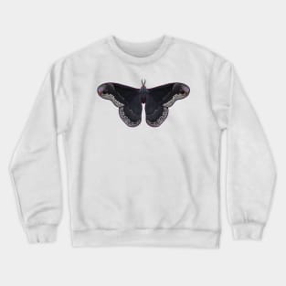 Goth Moth Promethea Moth Repeating Pattern Crewneck Sweatshirt